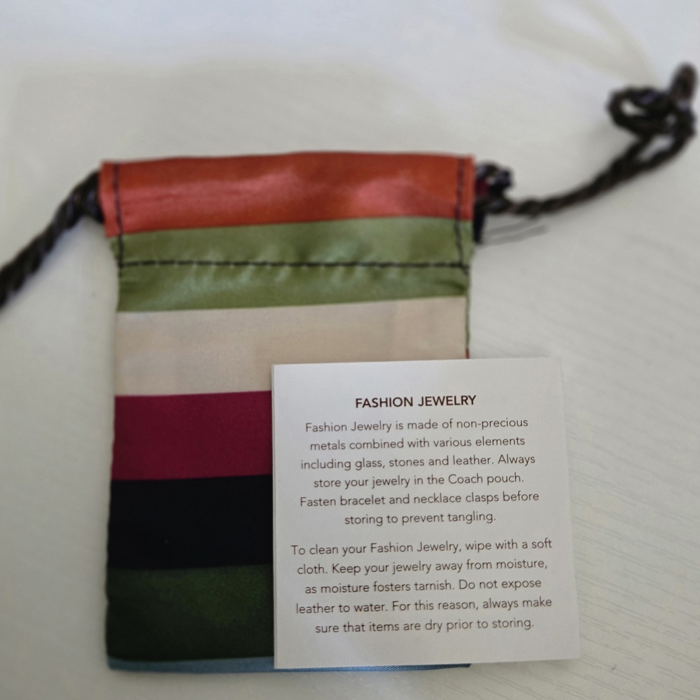 Coach Multicolor Striped Drawstring Bag - Picture 5 of 5